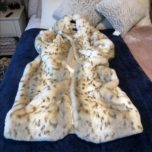 Long faux fur coat